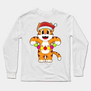 Tiger Christmas Fairy lights Long Sleeve T-Shirt